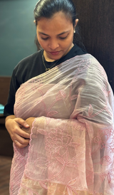 TISSUE ORGANZA SAREE 15082626