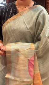 PURE TUSSAR SAREE 09052632
