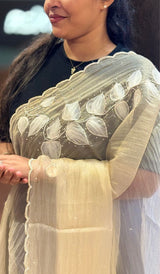 TISSUE ORGANZA SAREE 01092628