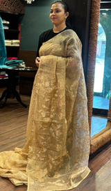 TISSUE ORGANZA SAREE 15082630