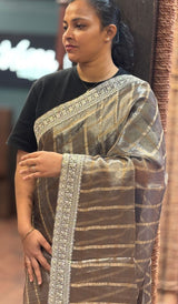 TISSUE ORGANZA SAREE 23062632