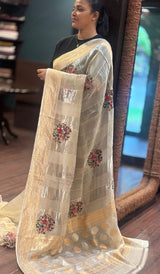 TISSUE ORGANZA SAREE 23062618