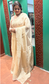 TISSUE ORGANZA SAREE 25062617