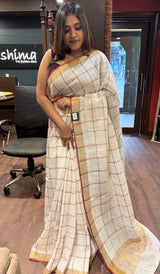 SEMI LINEN SAREE 06072630