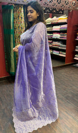TISSUE ORGANZA SAREE 24122449