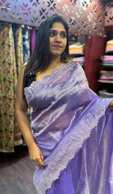 TISSUE ORGANZA SAREE 24122449