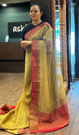 SEMI LINEN SAREE 12082649