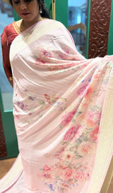 SATIN CREPE SAREE 300426112