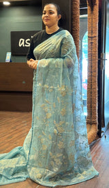 TISSUE ORGANZA SAREE 15082629