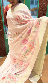 SATIN CREPE SAREE 300426112