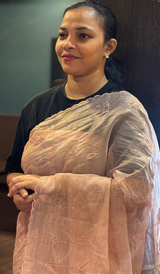 TISSUE ORGANZA SAREE 15082627