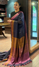 SEMI LINEN SAREE 24092643