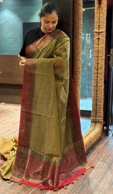 SEMI LINEN SAREE 20092624