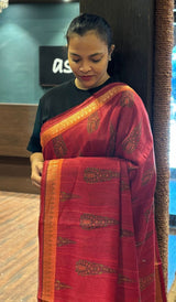 DESI HANDLOOM TUSSAR SAREE 2309261