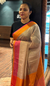 SEMI LINEN SAREE 24092641