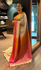 SEMI LINEN SAREE 24092641