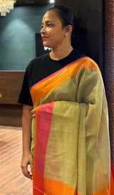 SEMI LINEN SAREE 24092636