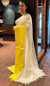 SEMI LINEN SAREE 2509261