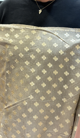 Sage green blush pink organza saree styled view - festive ethnic wear