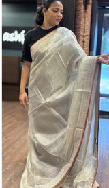 TISSUE ORGANZA SAREE 23062628