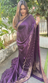 SATIN VISCOSE SAREE 0503263