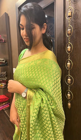 Crepe silk saree 15589