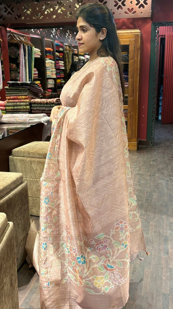 SEMI TUSSAR SILK SAREE 17122411