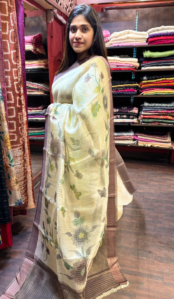 PRINTED ORGANZA SAREE 14122437