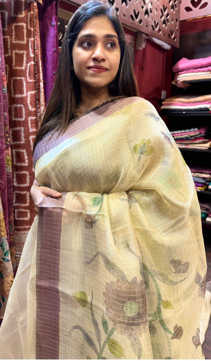 PRINTED ORGANZA SAREE 14122437