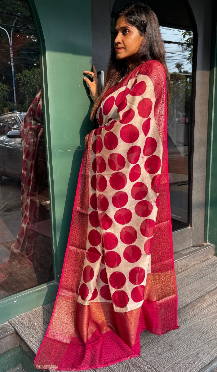 CHANDERI SILK SAREE 01042576