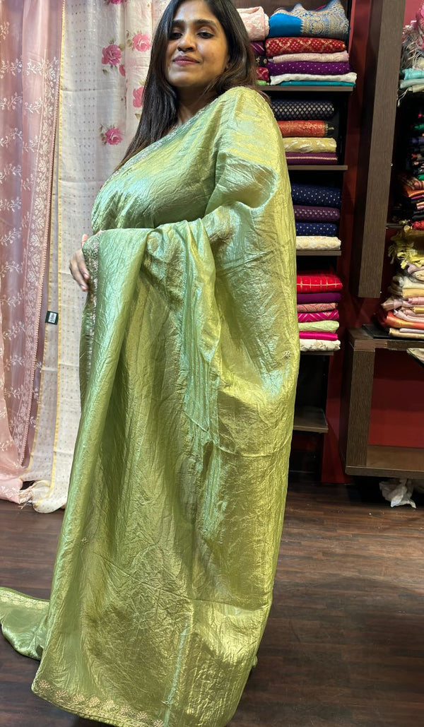 CRUSHED ORGANSA SAREE 16052417