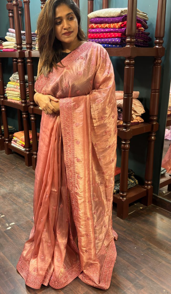 CRUSHED ORGANZA SAREE 16052442