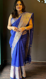 CRUSHED ORGANZA SAREE 1605244