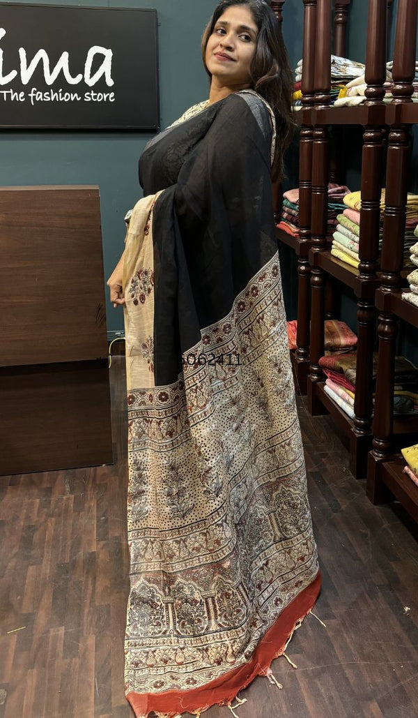 SEMI LINEN SAREE  BIR SA 1906241