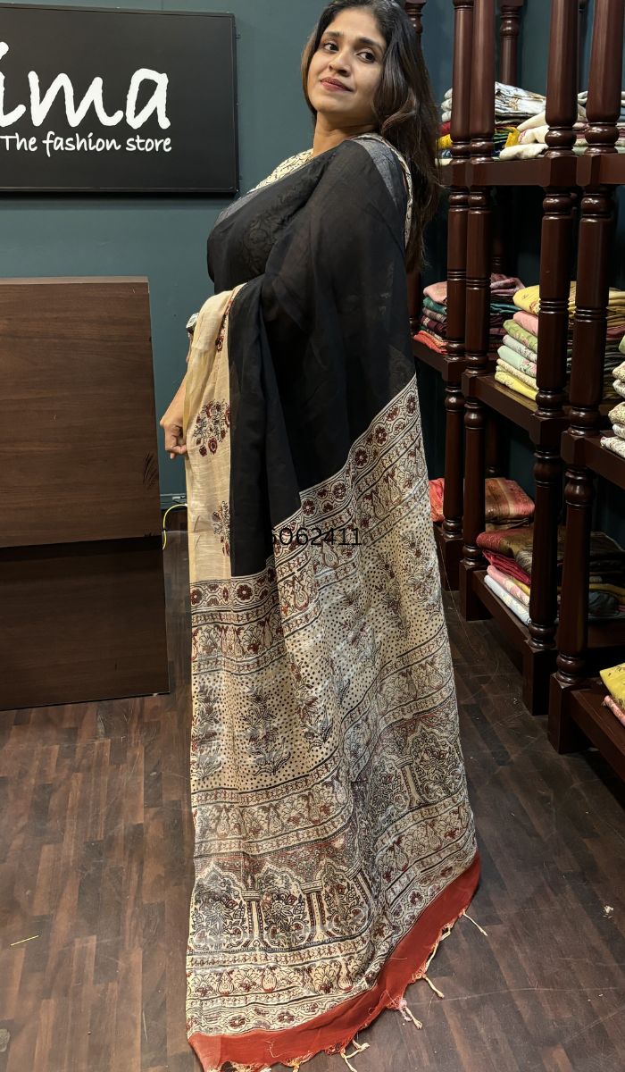 SEMI LINEN SAREE  BIR SA 1906241