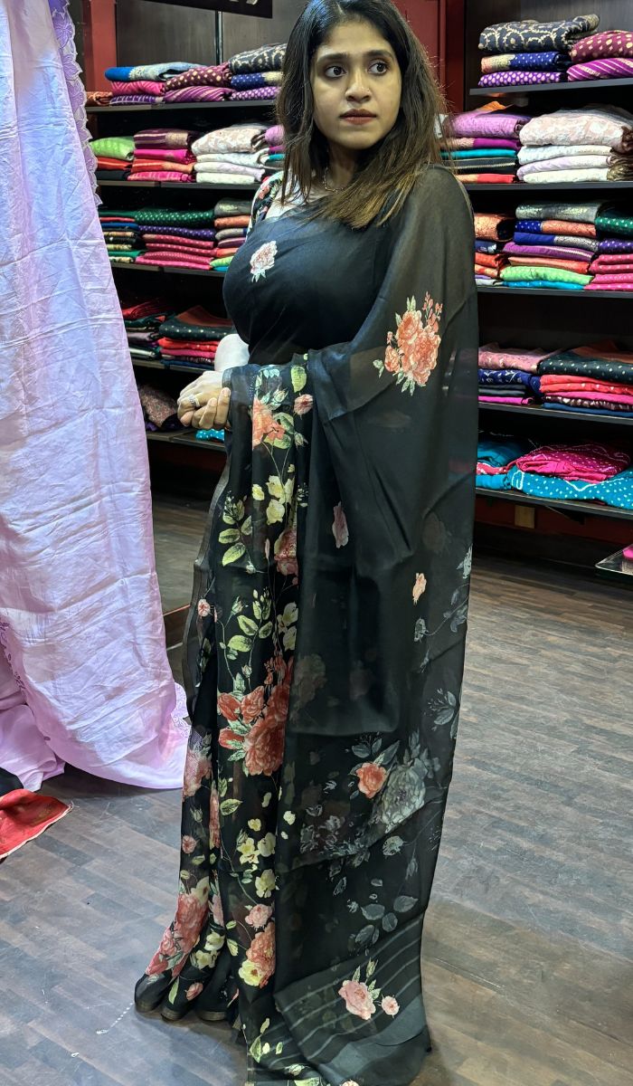 SEMI LINEN SAREE 2204242