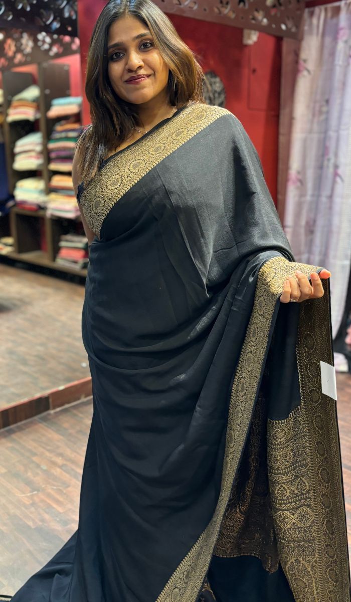 CREPE SILK SAREE 19032418