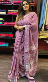 SEMI LINEN SAREE 1906247