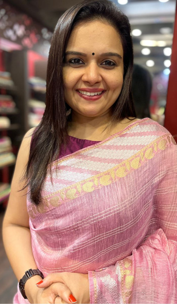 LINEN SILK SAREE 04092328
