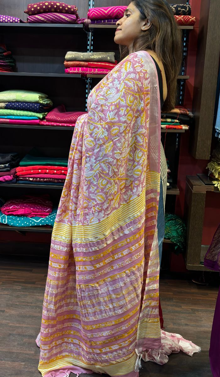 SEMI LINEN SAREE 1906248