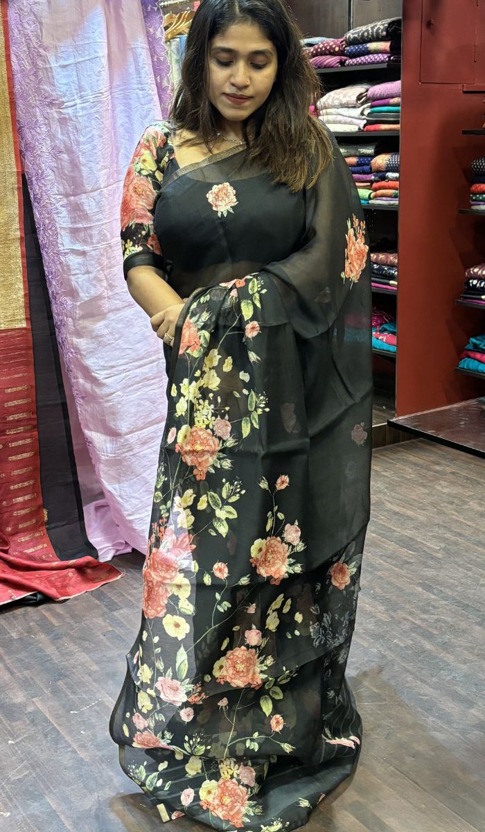 SEMI LINEN SAREE 2204242