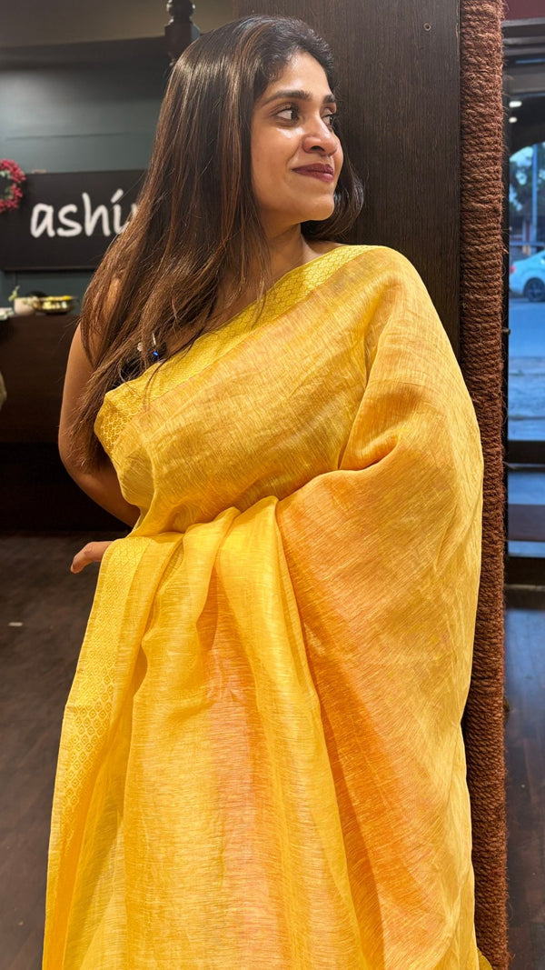 LINEN SILK SAREE 17122422