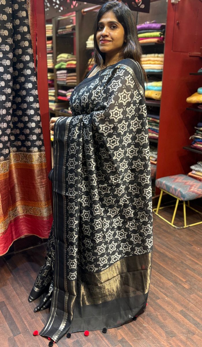 CHANDERI SILK SAREE 01042584