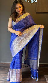 CRUSHED ORGANZA SAREE 1605244