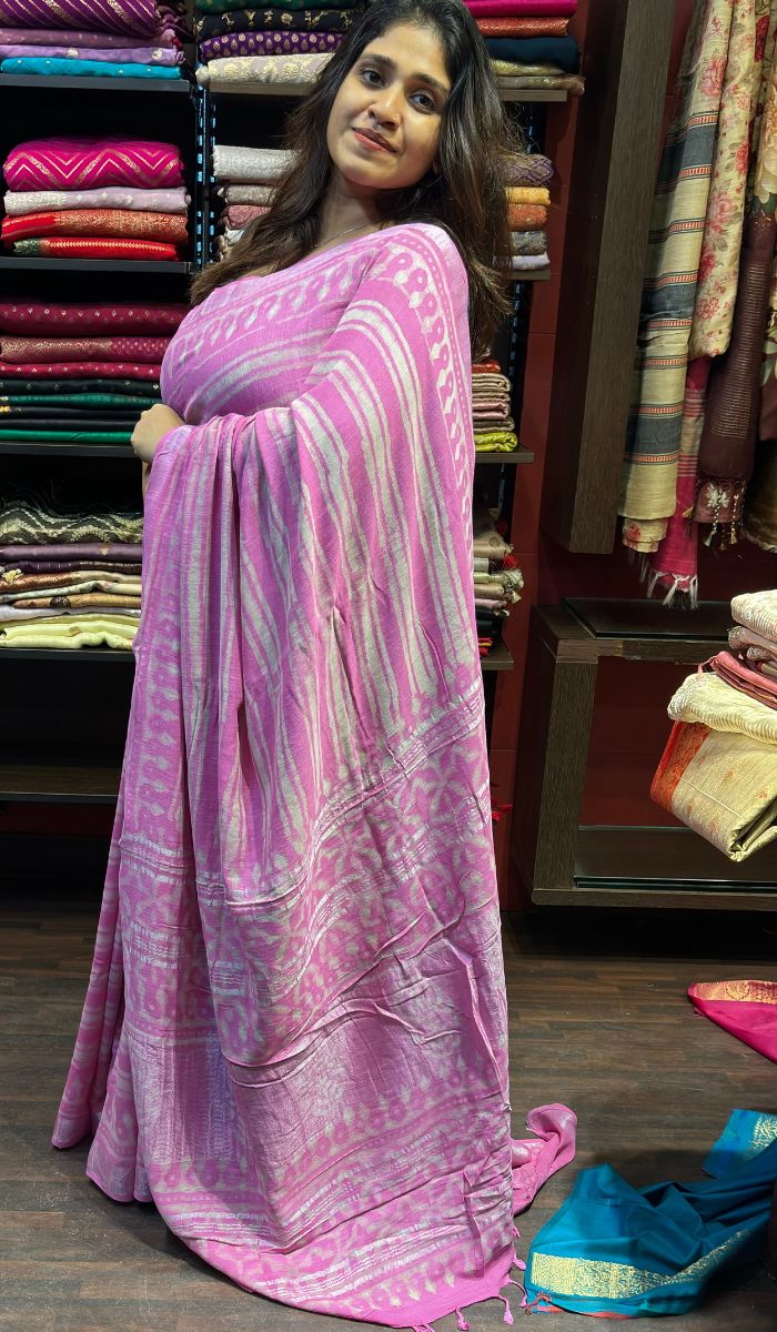 SEMI LINEN SAREE BIR 19062417