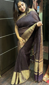 CRUSHED ORGANZA SAREE 1605241