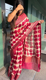 CHANDERI SILK SAREE 01042576