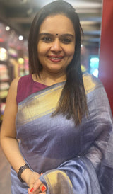 LINEN SILK SAREE 04092329