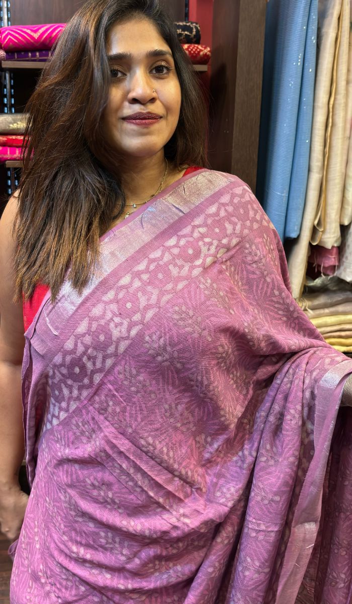 SEMI LINEN SAREE 1906247