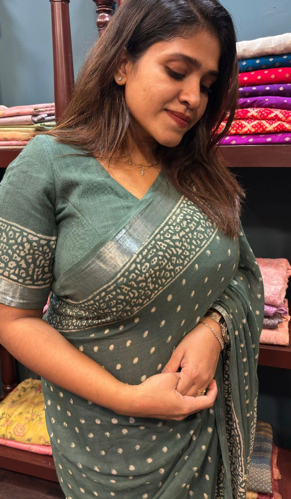 SEMI LINEN SAREE BIR SA 1906242